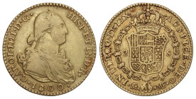 SPANISH MONARCHY: CHARLES IV

2 Escudos. 1800. MADRID. M.F. 6,75 grs. AC-1295. MBC-.