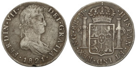 SPANISH MONARCHY: FERDINAND VII

8 Reales. 1821. GUATEMALA. M. 26,55 grs. (Golpecitos). Pátina. AC-1236. MBC-.