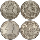 SPANISH MONARCHY: FERDINAND VII

Lote 2 monedas 8 Reales. 1810 y 1811. LIMA. J.P. Las dos Busto indigenas. AC-1241, 1242. MBC-.