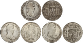 SPANISH MONARCHY: FERDINAND VII

Lote 3 monedas 8 Reales. 1813, 1817 y 1821. LIMA. J.P. A EXAMINAR. AC-1246, 1250, 1254. BC+ a MBC.