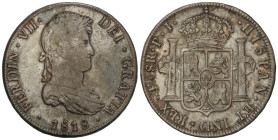 SPANISH MONARCHY: FERDINAND VII

8 Reales. 1818. POTOSÍ. P.J. 26,49 grs. Pátina irregular. AC-1382. MBC.