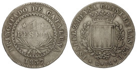 SPANISH MONARCHY: ELISABETH II

1 Peseta. 1837. BARCELONA. P.S. 5,62 grs. AC-272. MBC.