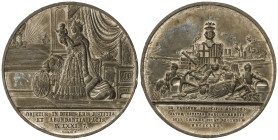 SPANISH MONARCHY: ELISABETH II

Medalla Nacimiento Príncipe Alfonso. 1857. BARCELONA. Anv.: Isabel II con el príncipe, trono y león con escudo. En e...