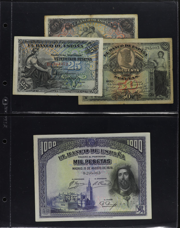 SPANISH BANK NOTES: LOTS AND COLLECTIONS

Lote 42 billetes. 1906 a 1980. Desta...