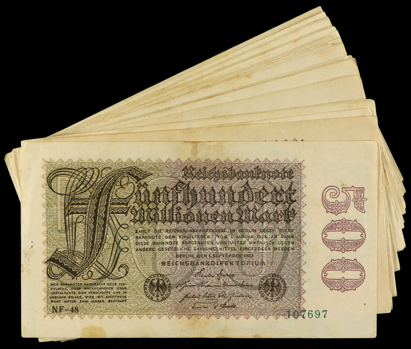 WORLD BANK NOTES

Lote 43 billetes 500 Milionen Mark. 1923. ALEMANIA. (Manchit...
