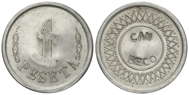PAPER MONEY OF THE CIVIL WAR: CATALUNYA

1 Peseta. RESTAURANT CAN BECO. BARCEL...