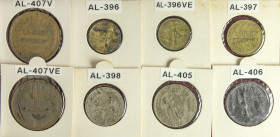 PAPER MONEY OF THE CIVIL WAR: CATALUNYA

Lote 8 fichas 5 (2), 10 Cèntims y 2, 5 (2) y 25 Pessetes (2). COOPERATIVA LA UNIÓ. CANET DE MAR. Latón, Ni,...