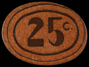 PAPER MONEY OF THE CIVIL WAR: CATALUNYA

25 Cèntims. 19 Març 1937. Aj. de CASTELLAR DEL VALLES. Cartón redondo. RARO. AT-692. EBC+.