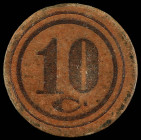 PAPER MONEY OF THE CIVIL WAR: CATALUNYA

10 Cèntims. 19 Març 1937. Aj. de CASTELLAR DEL VALLES. Cartón redondo. RARO. AT-693. MBC+.