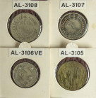 PAPER MONEY OF THE CIVIL WAR: CATALUNYA

Lote 4 fichas 10 Cèntims, 1, 2 y 5 Pessetes. 1937. UNIÓ DE COOPERADORS DE CERCS. Latón y Ni. La de 1 Pesset...