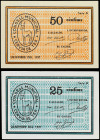 PAPER MONEY OF THE CIVIL WAR: CATALUNYA

25 y 50 Cèntims. Desembre 1937. C.M. de CERVIÀ DE TER. AT-819, 820. SC.