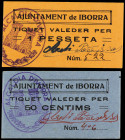 PAPER MONEY OF THE CIVIL WAR: CATALUNYA

Lote 2 billetes 50 Cèntims y 1 Pesseta. Aj. d´IBORRA. Cartón. AT-1271b, 1272c. SC.