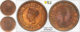 Ceylon Victoria 1898 Copper ¼ Cents PCGS MS63 RB