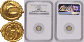 India: Kingdom of Mysore Tipu Sultan 1216 AM Gold Fanam NGC MS 63