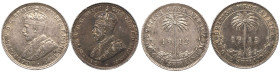 British West Africa: George V 1913 Lot of 2 Silver Shillings Various conditions
