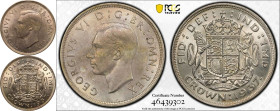 United Kingdom George VI 1937 Silver Crown PCGS MS63