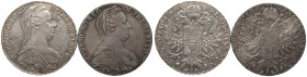 Austria Maria Theresa 1780- Lot of 2 Silver Talers Various conditions