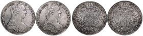 Austria Maria Theresa 1780- Lot of 2 Silver Talers Various conditions