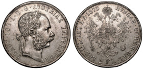 Austria: Habsburg Franz Josef I 1875 Silver 2 Florin