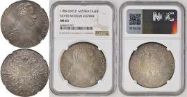 Austria Maria Theresa 1780- Silver Taler Restrike NGC MS 63