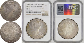 Austria Maria Theresa 1780- Silver Taler Restrike NGC MS 63