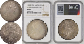Austria Maria Theresa 1780- Silver Taler Restrike NGC MS 63