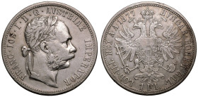 Austria Franz Joseph I 1877 Silver 1 Florin