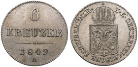 Austria Franz Joseph I 1849 A Silver 6 Kreuzer