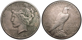 United States Peace dollars 1922 S Silver 1 Dollar