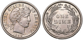 United States Federal Republic 1898 Silver 1 Dime
