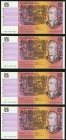 Four Matching Serial Number Examples Australia Reserve Bank of Australia 5 Dollars ND (1990) Pick 46f Crisp Uncirculated. Matching serial number 84602...