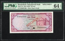 Bangladesh Bangladesh Bank 10 Taka ND (1978) Pick 21s Specimen PMG Choice Uncirculated 64 EPQ. One POC.

HID09801242017