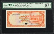Bangladesh Bangladesh Bank 50 Taka ND (1979) Pick 23s Specimen PMG Superb Gem Unc 67 EPQ. One POC.

HID09801242017