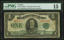 Canada Dominion of Canada $1 2.7.1923 DC-25j PMG Choice Fine 15. 

HID09801242017