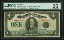 Canada Dominion of Canada $1 2.7.1923 DC-25n PMG Choice Very Fine 35. 

HID09801242017
