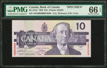 Canada Bank of Canada $10 1989 BC-57aS Specimen PMG Gem Uncirculated 66 EPQ. 

HID09801242017