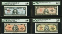 Cuba Denomination Lot of 8 Examples, All Graded PMG Choice About Unc 58 EPQ. Pick numbers 77a; 78b, 79a, 80a, 81a; 82c; 83; 84.

HID09801242017