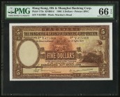 Hong Kong Hongkong & Shanghai Banking Corp. 5 Dollars 1946 Pick 173e PMG Gem Uncirculated 66 EPQ. 

HID09801242017