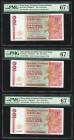 Hong Kong Standard Chartered Bank 100 Dollars 1985 Pick 281a KNB60 Three Consecutive Examples PMG Superb Gem Unc 67 EPQ. 

HID09801242017