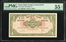 Israel Bank Leumi Le-Israel B.M. 1 Pound ND (1952) Pick 20a PMG About Uncirculated 55 EPQ. 

HID09801242017