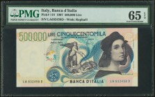 Italy Banca d'Italia 500,000 Lire 1997 Pick 118 PMG Gem Uncirculated 65 EPQ. 

HID09801242017
