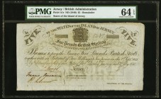Jersey States of Jersey 5 Pounds ND (1840) Pick A1r Remainder PMG Choice Uncirculated 64 EPQ. 

HID09801242017