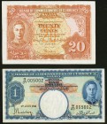 Malaya Board of Commissioners of Currency 20 Cents; 1 Dollar 1.7.1941 Pick 9a; 11 Very Fine. 

HID09801242017