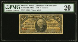 Mexico Banco Comercial de Chihuahua 25 Centavos 1889 Pick S124a M80a PMG Very Fine 20. 

HID09801242017