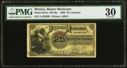 Mexico Banco Mexicano 25 Centavos 1888 Pick S151a M118a PMG Very Fine 30. 

HID09801242017