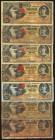 Mexico Banco Nacional de Mexico 5 Pesos 8.8.1896 Pick S257b M298b; 1.2.1902 Pick S257c M298c; 1.4.1902 Pick S257c M298c; 1.8.1905 Pick S257c M298c; 1....