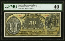 Mexico Banco De Jalisco 50 Pesos 5.1.1914 Pick S323b M389b PMG Extremely Fine 40. 

HID09801242017