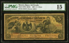 Mexico Banco Del Estado De Mexico 5 Pesos 1.7.1911 Pick S329c M396c PMG Choice Fine 15. 

HID09801242017