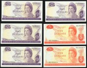 New Zealand Reserve Bank of New Zealand $2; $5 ND (1977-81) Pick 164d*, Four Replacements; 165d*, Two Replacements Crisp Uncirculated or Better. 

HID...