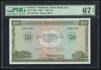 Northern Ireland Ulster Bank Limited 50 Pounds 1.10.1982 Pick 329a PMG Superb Gem Unc 67 EPQ. 

HID09801242017